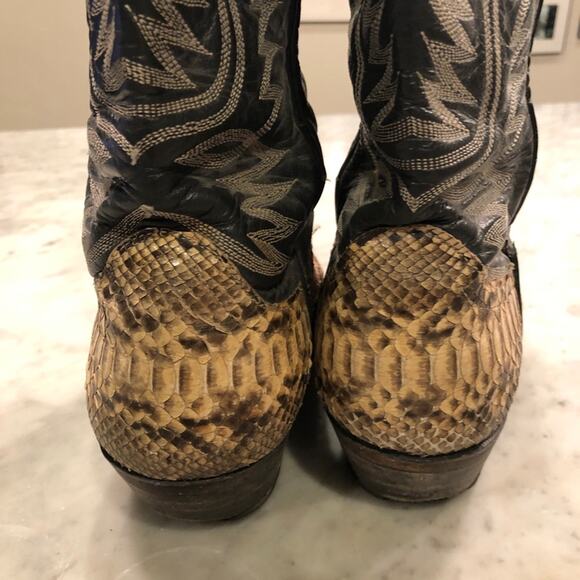 Vintage Python Snakeskin Boots 8.5 EE main image 5